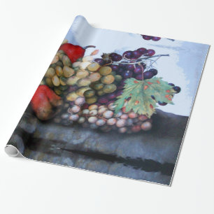 PAPEL DE PRESENTE FRUTAS DA SEASON/UVAS BRANCAS VERMELHAS E PERAS