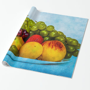 Papel De Presente Frutas de verão