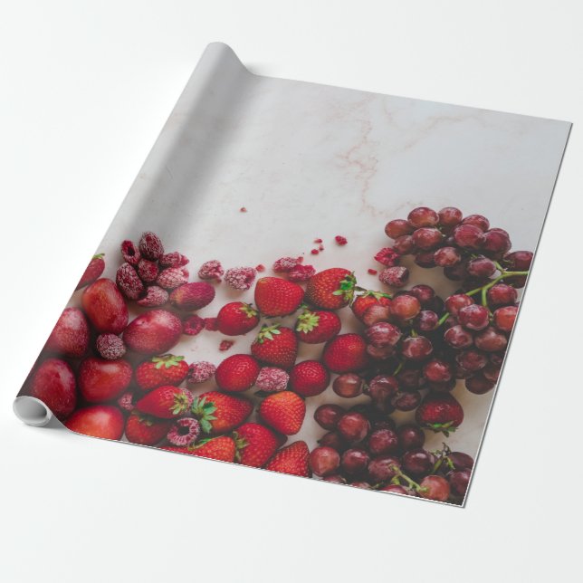Papel De Presente Frutas saudáveis (Desenrolado)