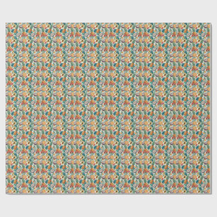 Papel De Presente Frutas Tropicais - Design de Verão de Abacaxis e M