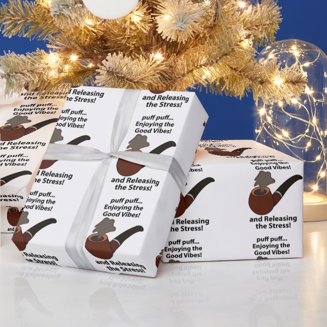 Papel De Presente Fumar cachimbo Apreciando as Boas Vibrações Fumar  (Feriados)