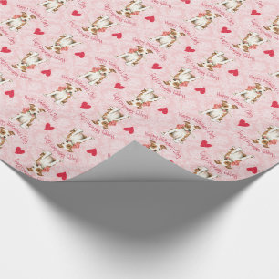 Papel De Presente Funcionarios Rosa Am