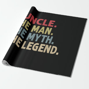 Papel De Presente Funcione o Homem, o Mito, a Lenda Tio presentes