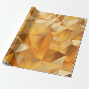 Papel De Presente Fundo 3d de polígono design de ouro moderno de lu