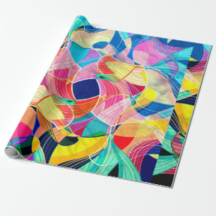 Papel De Presente Fundo abstrato de aquarelas com fanta