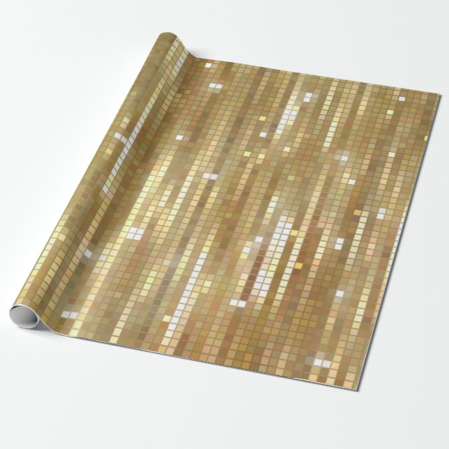 Papel De Presente Fundo abstrato de ouro brilhante com vidros (Desenrolado)