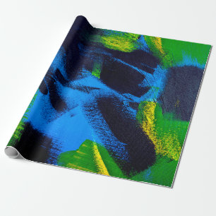 Papel De Presente fundo abstrato. Preto acrílico, amarelo, azul,
