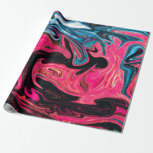 Papel De Presente Fundo colorido de pintura marmoreada. Mães líquida
