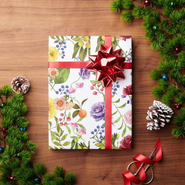 Papel De Presente fundo com flor suave (Presente de Natal)
