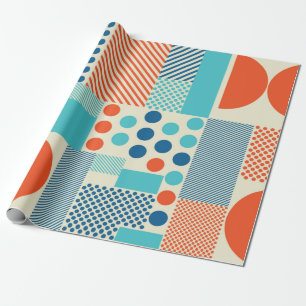 Papel De Presente Fundo com formas geométricas, padrão moderno de
