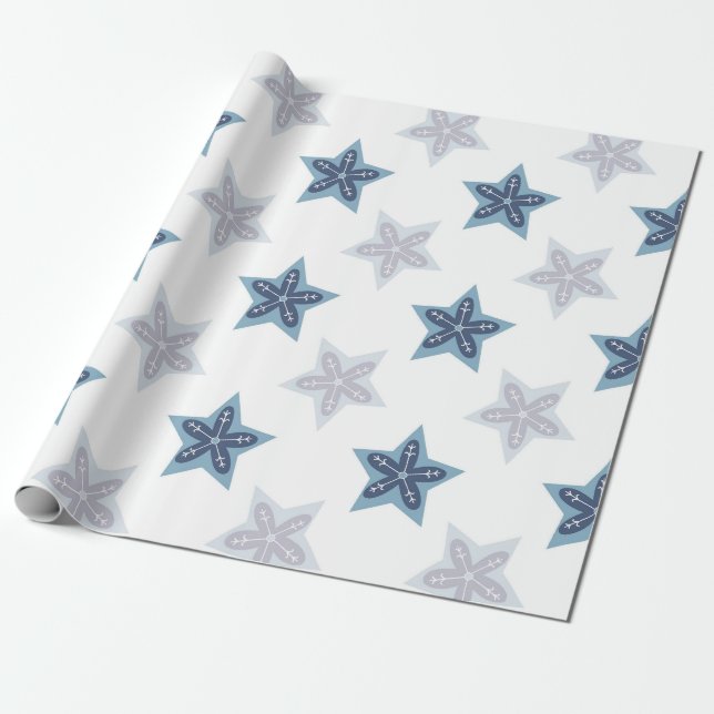 Papel De Presente Fundo com padrão de floco de neve bobo texturas (Desenrolado)