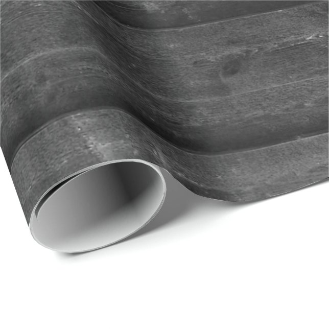 Papel De Presente Fundo da Madeira Negra (Ponta do rolo)