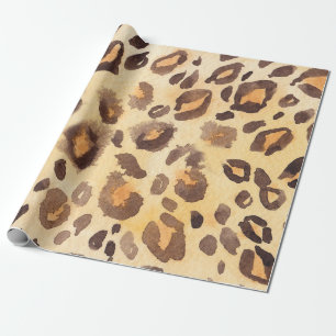 Papel De Presente Fundo de abstrato de aquarelas da pele-leopardo im