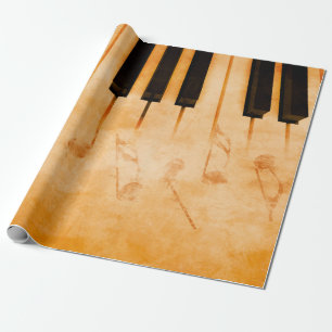 Papel De Presente fundo de abstrato musical - Teclado e música n