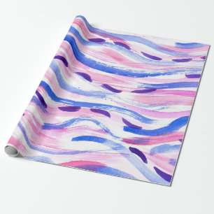 Papel De Presente fundo de abstrato striped watercolor. Esfregão