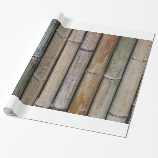 Papel De Presente Fundo de Bambu (Desenrolado)