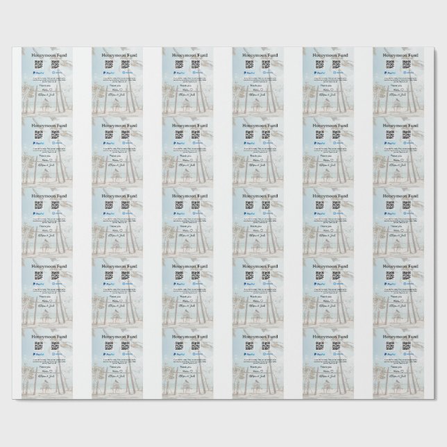 Papel De Presente Fundo de lua de mel venomo paypal doação Q R casal (Aberto)