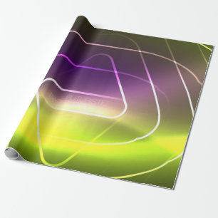 Papel De Presente Fundo de luzes de néon brilhantes coloridas com l
