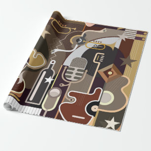 Papel De Presente fundo de música abstrato