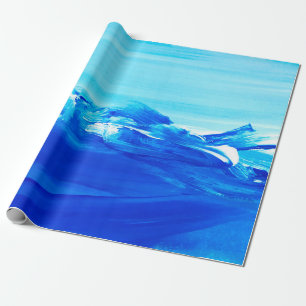 Papel De Presente fundo de pintura de arte azul abstrato. Arte moder