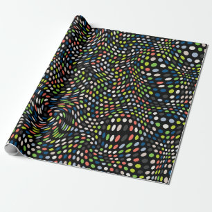 Papel De Presente Fundo de pontos pequenos coloridos. Onda de círcul