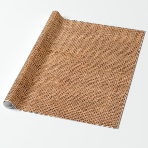 Papel De Presente Fundo do pano castanho de burlap ou pano de saco