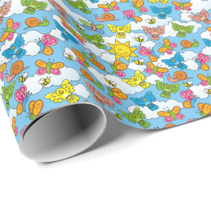Papel De Presente Fundo dos Animais Bebês