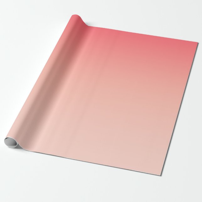 Papel De Presente Fundo gradiente rosa e pêssego (Desenrolado)