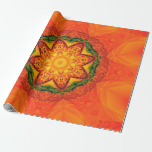 Papel De Presente fundo laranja abstrato caleidoscópio. Bonita