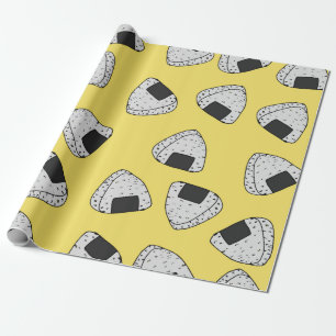 Papel De Presente Fundo Onigiri (bola de arroz japonesa). Sem costur