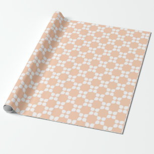 Papel De Presente Fundos de pêssego com padrão circular