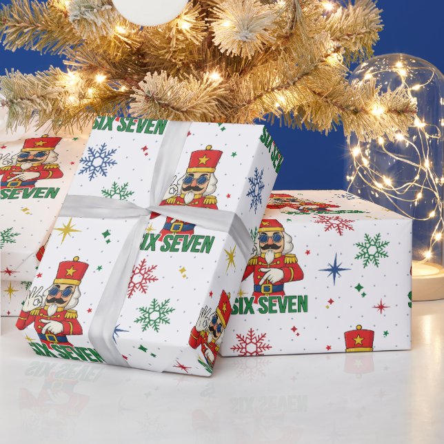 Papel De Presente Funny 67 6 7 Meme Xmas Nutcracker Christmas Humor (Feriados)