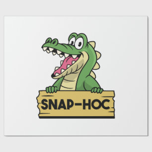 Papel De Presente Funny Alligator Lover e Zookeeper Crocodilo
