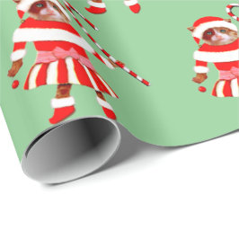 Papel De Presente Funny Christmas Cat Gift Wrapping Paper