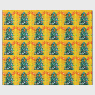 Papel De Presente Funny Christmas Cats Tree Creationarts