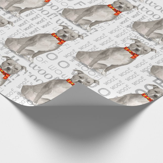 Papel De Presente Funny Dog Lover Staffordshire Terrier Christmas (Ponta)