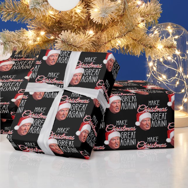 Papel De Presente Funny Donald Trump (Feriados)