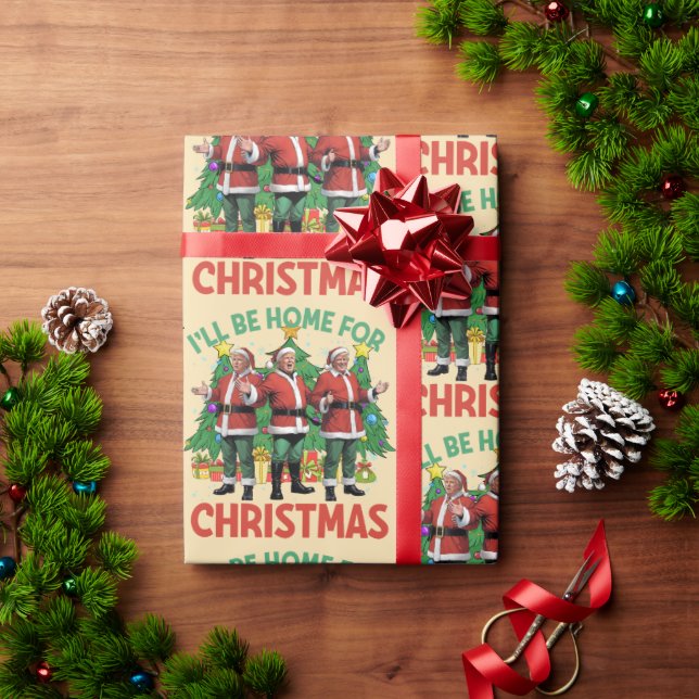 Papel De Presente Funny Donald Trump Casa no Natal (Presente de Natal)