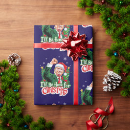 Papel De Presente Funny Donald Trump Conservador de Natal