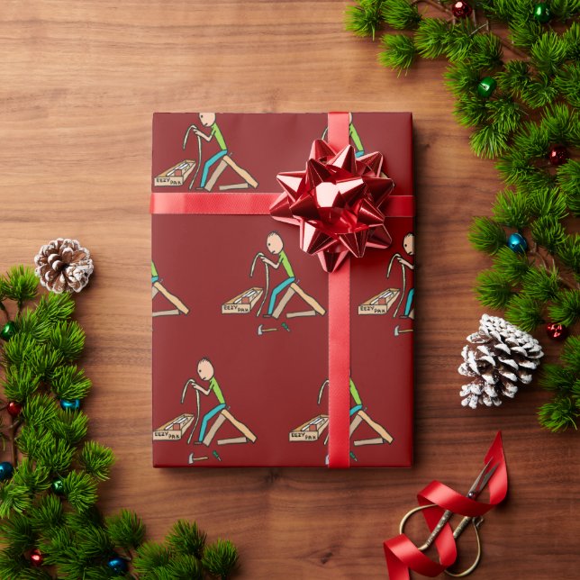 Papel De Presente Funny Flat Pack Self-Assembly (Presente de Natal)