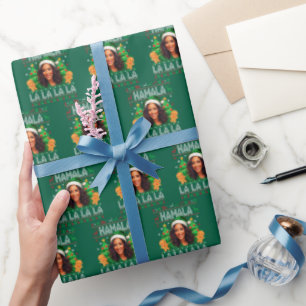 Papel De Presente Funny Kamala Harris 2024 Green Natal
