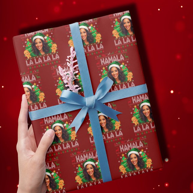 Papel De Presente Funny Kamala Harris Natal 2024 (Criador carregado)