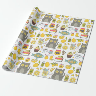 Papel De Presente Funny Lemon Pattern