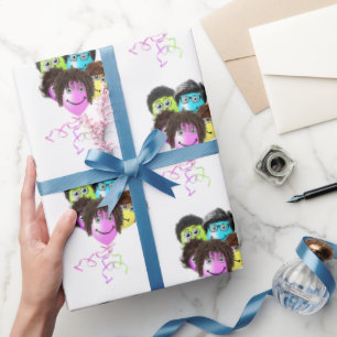 Papel De Presente Funny Pessoas Birthday Balloon Group