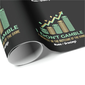 Papel De Presente Funny Poker Player Shirt I Invest in the Outcome 