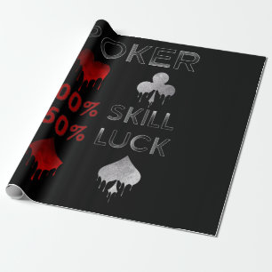 Papel De Presente Funny Poker   Poker 100% De Competência E 50% De 