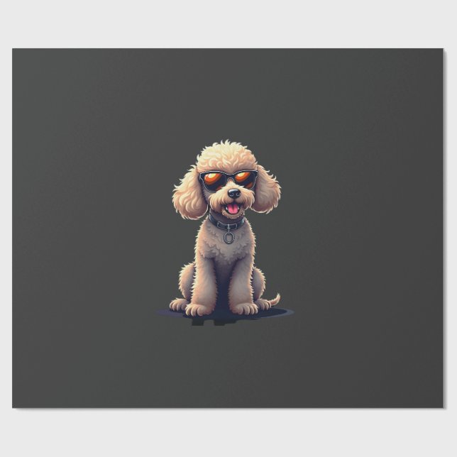 Papel De Presente Funny Poodle Animal Lover Dogs Graphic Cute Dog Ow (Aberto)