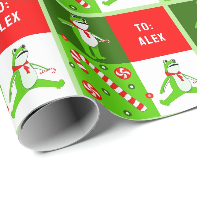 Papel De Presente Funny Protest Frog 2025 Christmas Gift (Ponta do rolo)