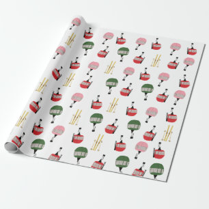 Papel De Presente Funny Retro Ski Lift Gondola Winter Skiiers