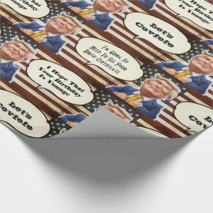 Papel De Presente Funny Trump Birthday